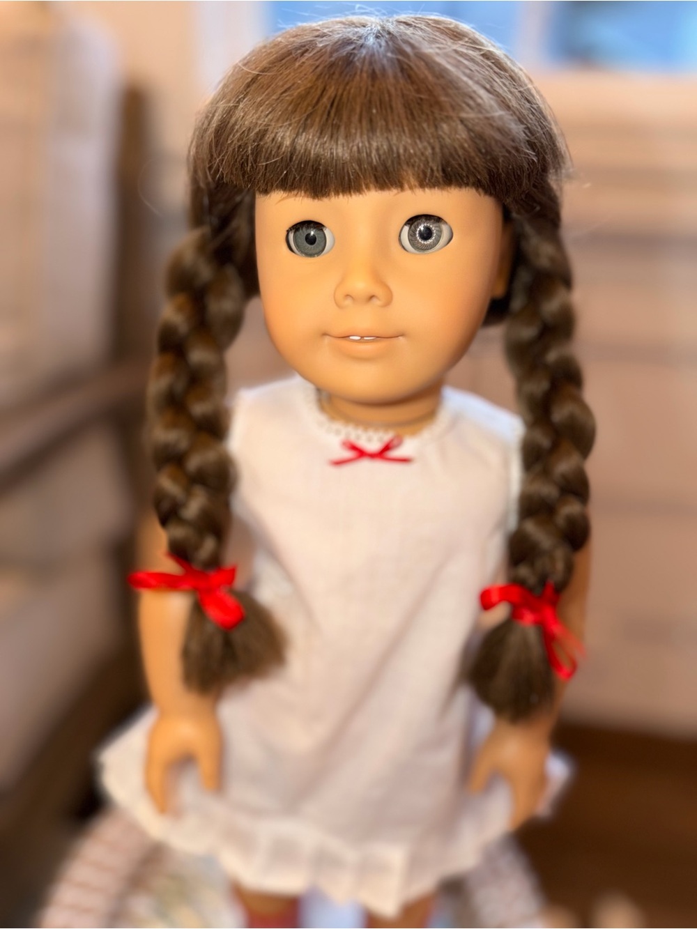 Original 90s Pleasant Company Molly McIntire Doll, Meet Outfit Germany 1986 Slip